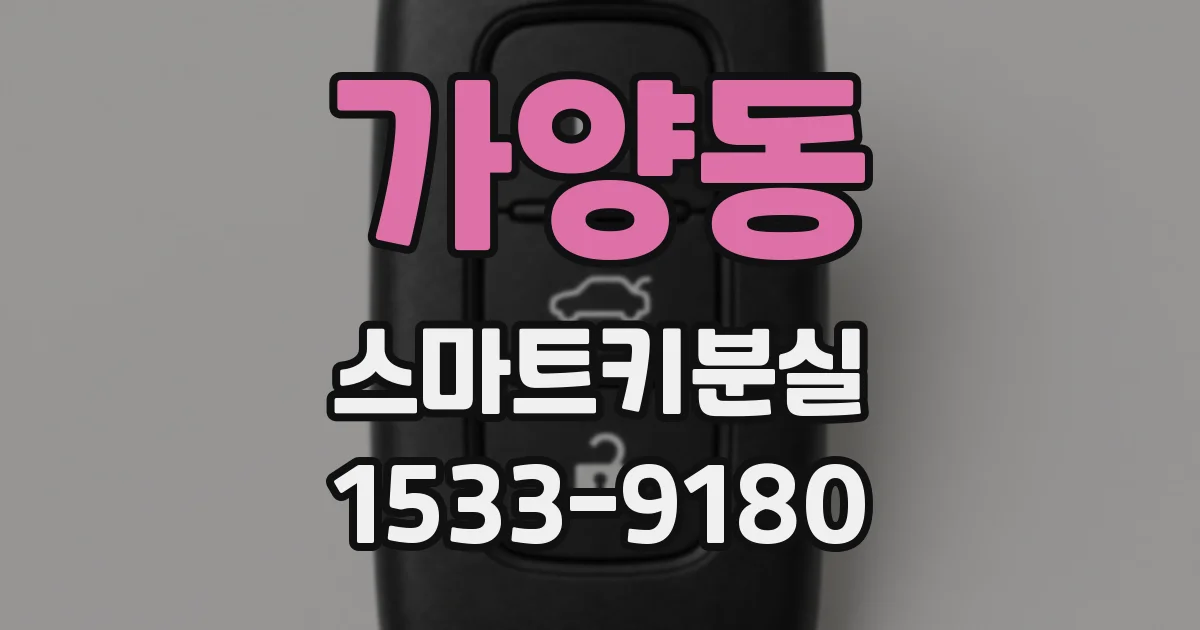 가양동 스마트키분실