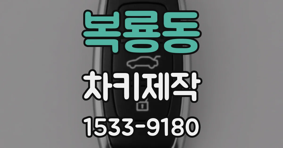 복룡동 차키제작