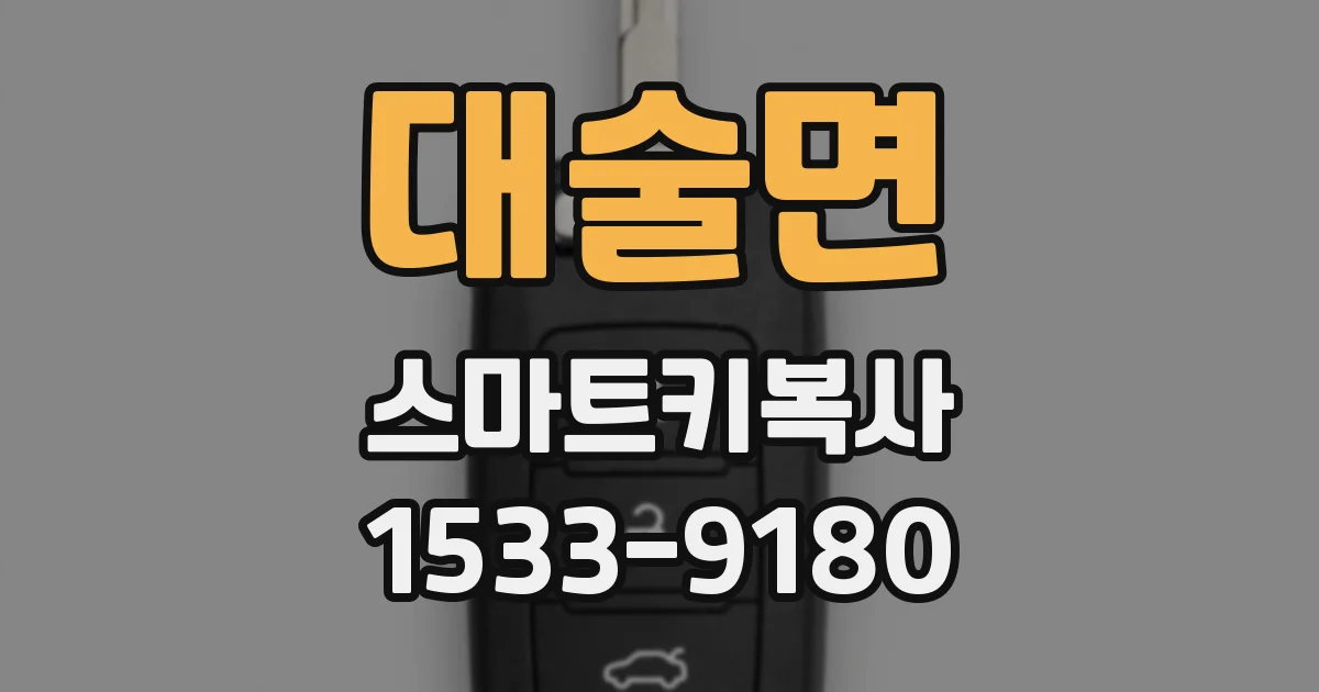 대술면 스마트키복사