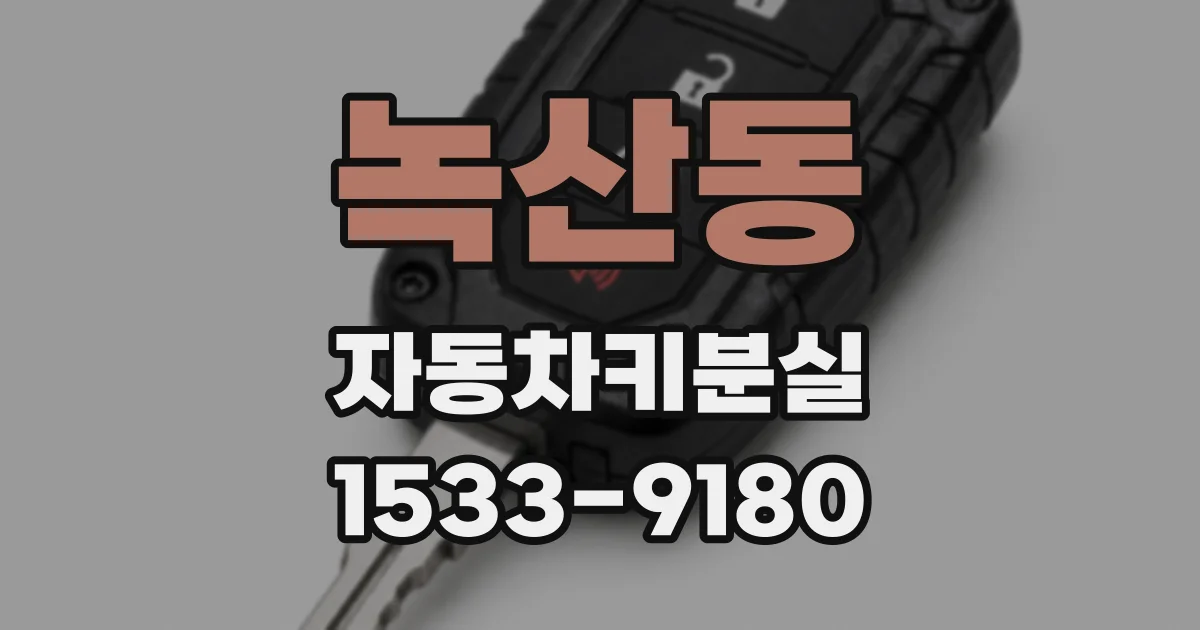 녹산동 자동차키분실