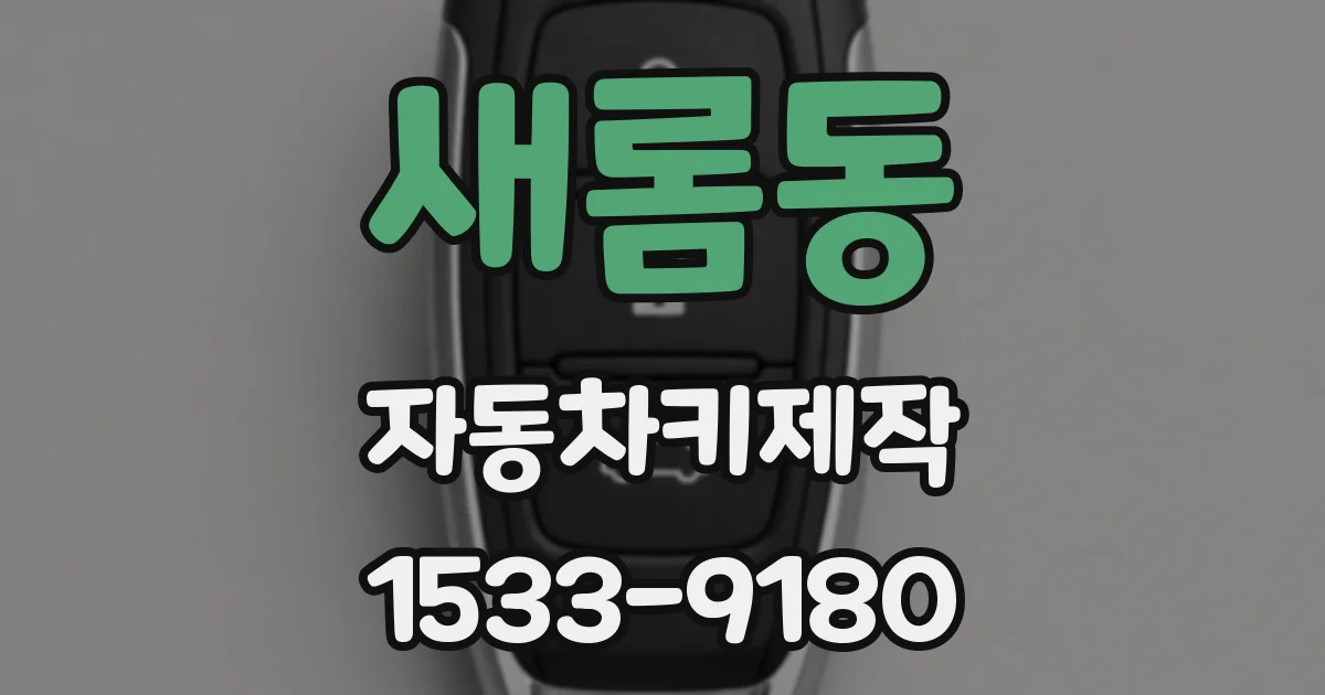 새롬동 자동차키제작