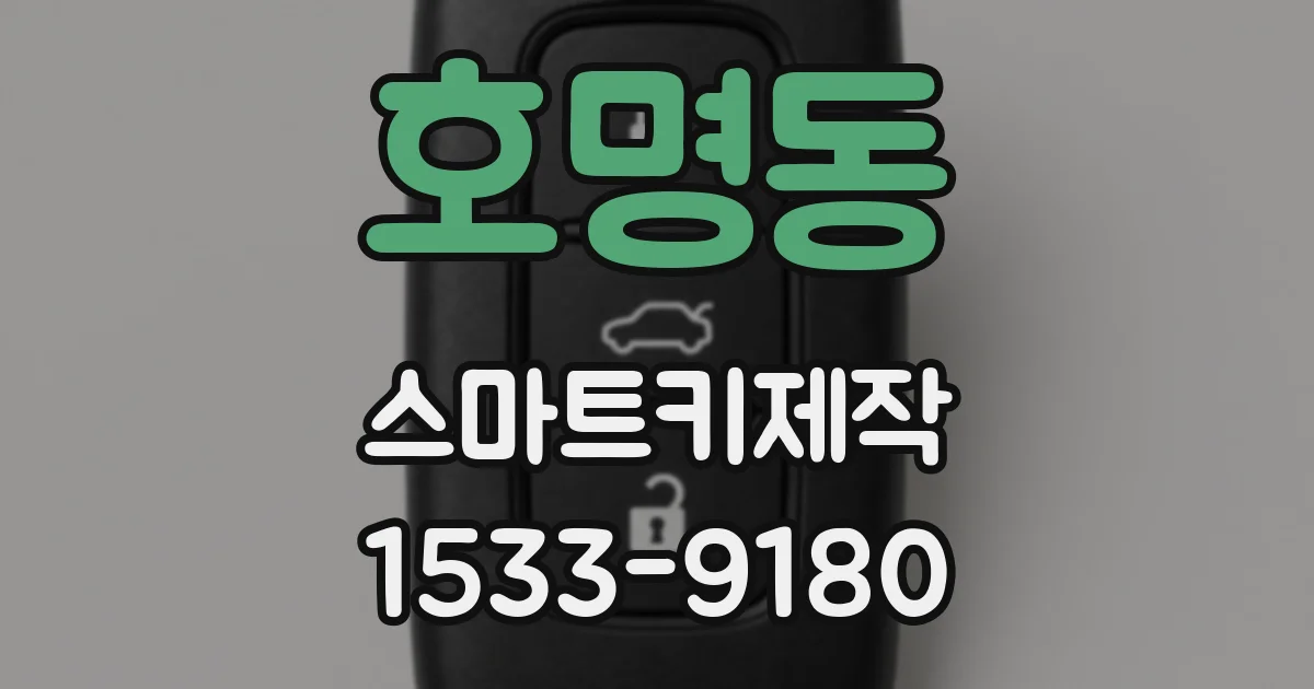 호명동 스마트키제작