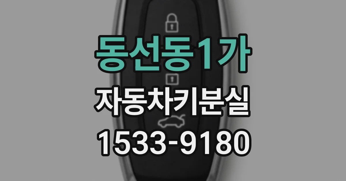 동선동1가 자동차키분실