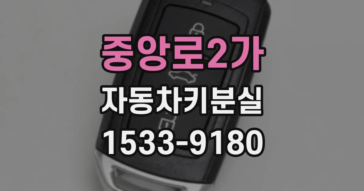 중앙로2가 자동차키분실