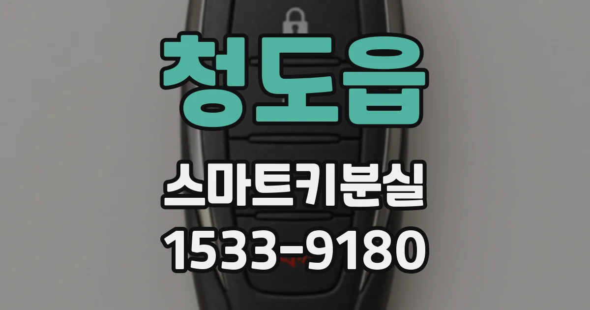 청도읍 스마트키분실