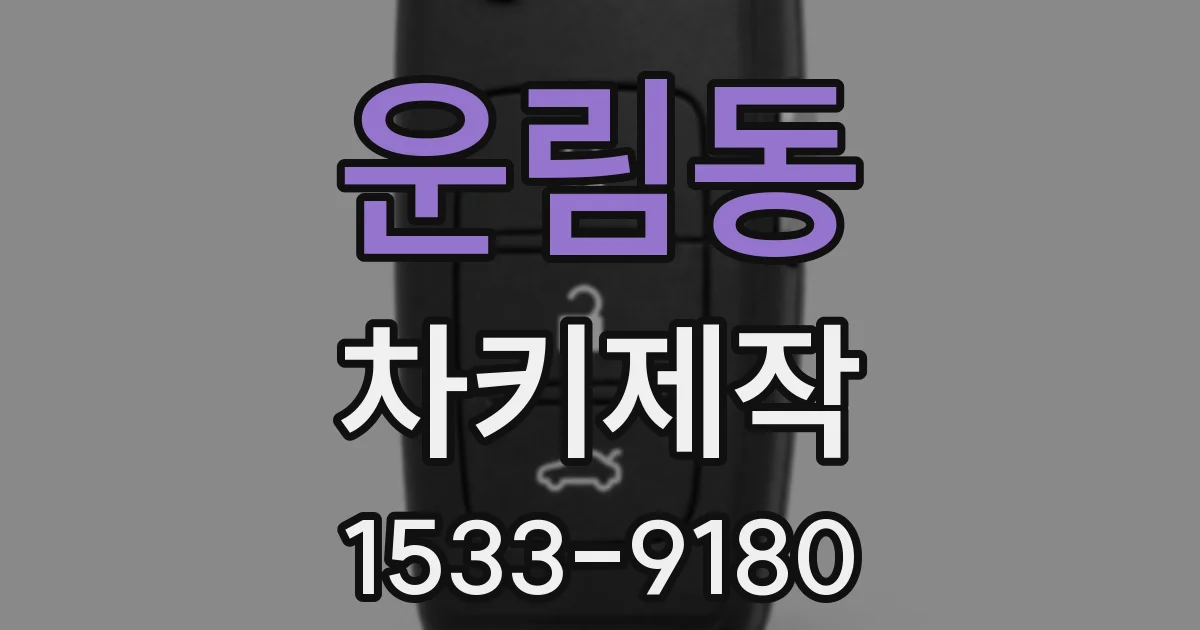 운림동 차키제작