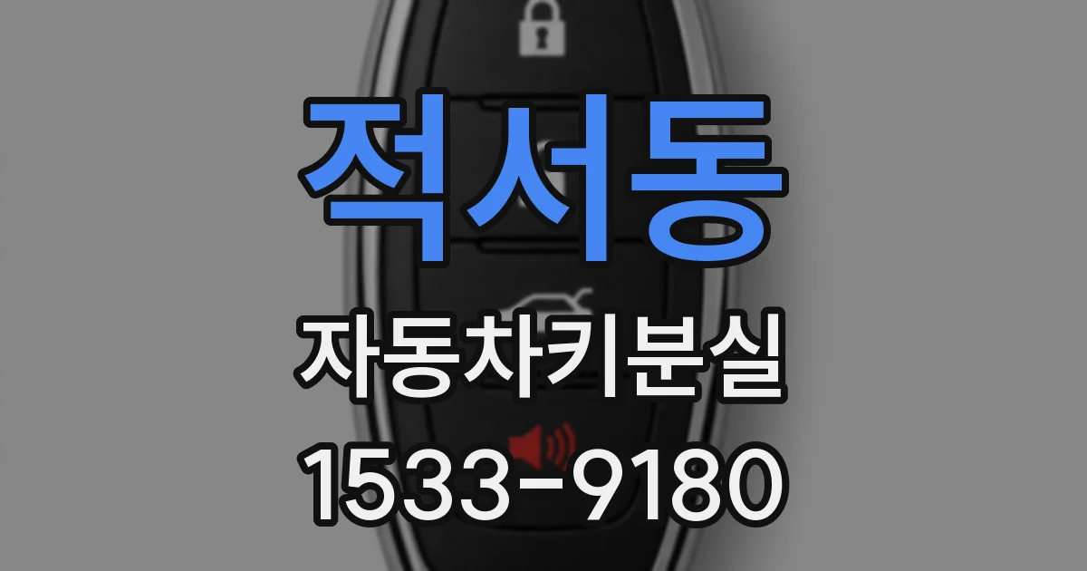 적서동 자동차키분실
