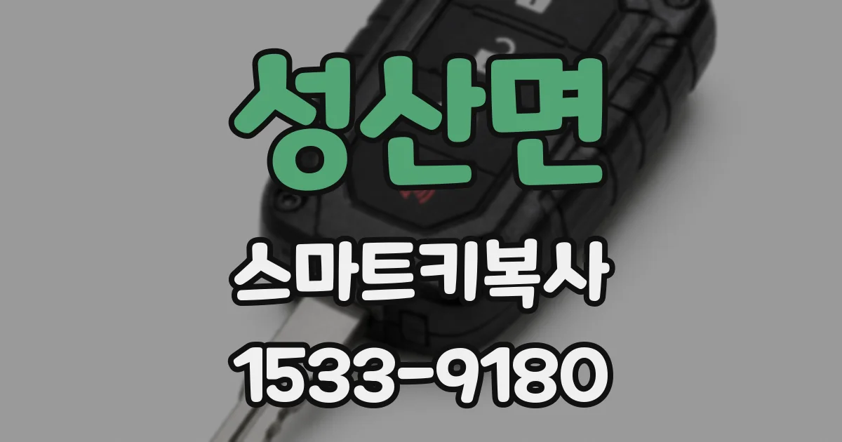 성산면 스마트키복사