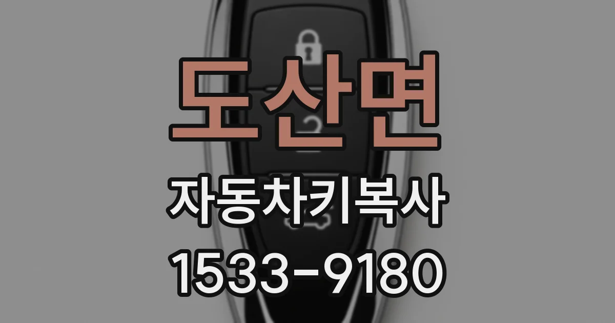 도산면 자동차키복사