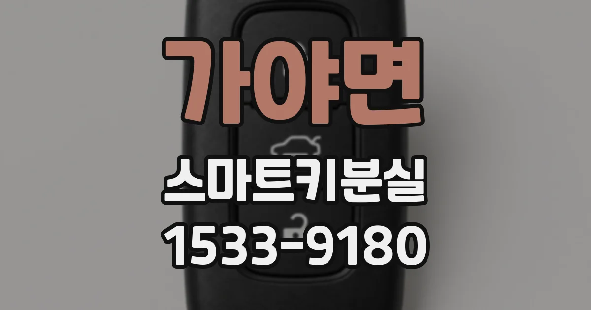 가야면 스마트키분실