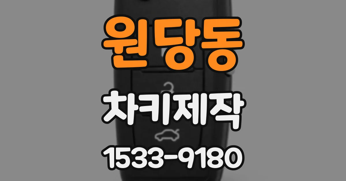 원당동 차키제작