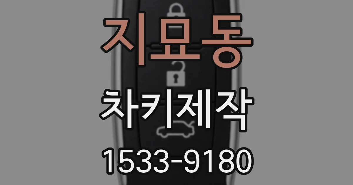 지묘동 차키제작