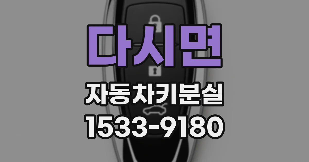 다시면 자동차키분실
