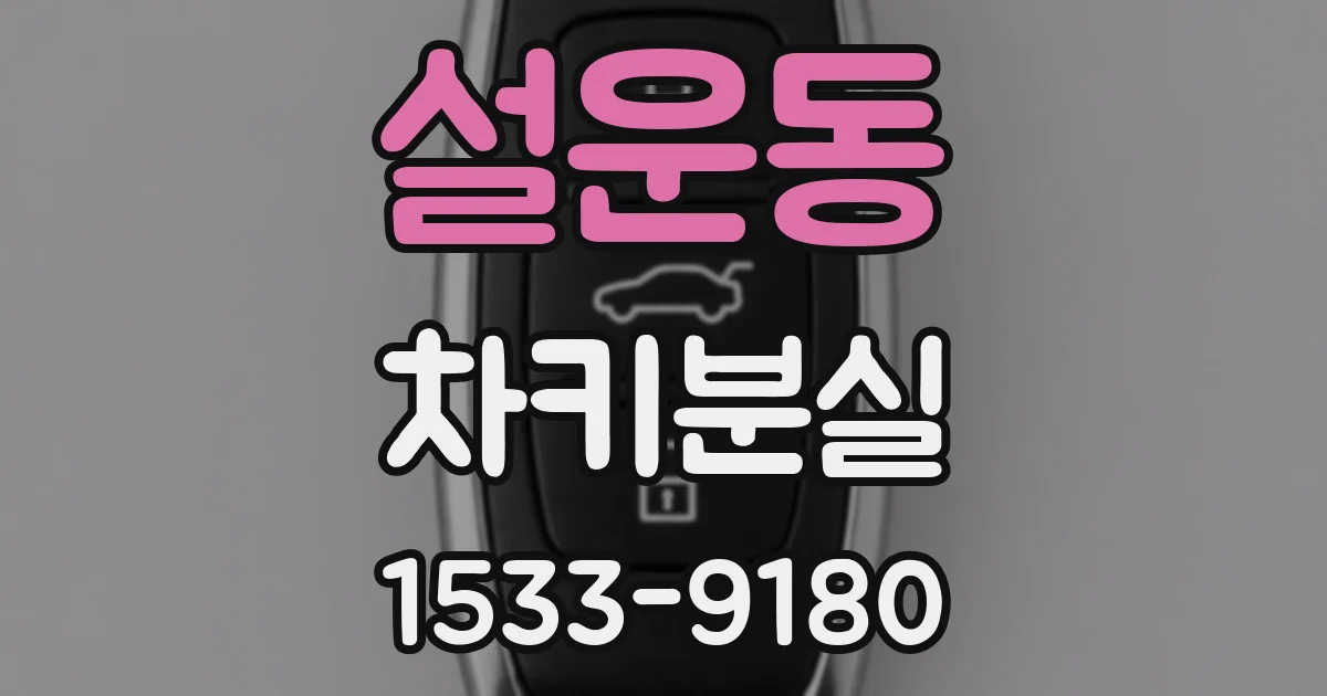설운동 차키분실
