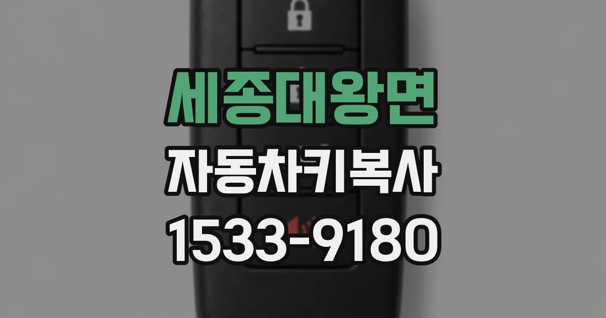 세종대왕면 자동차키복사