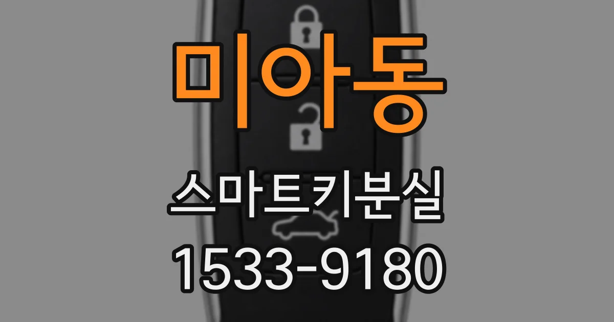 미아동 스마트키분실
