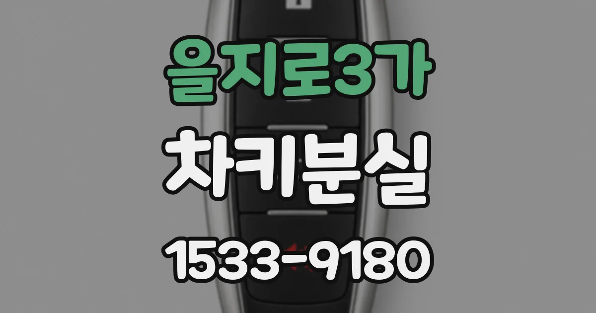 을지로3가 차키분실