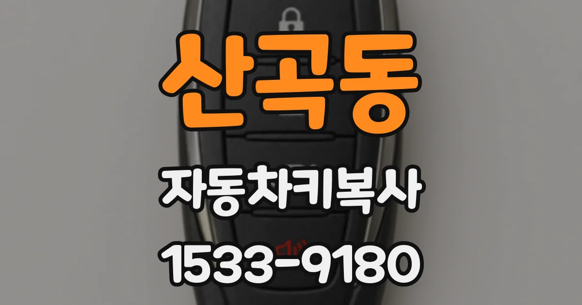 산곡동 자동차키복사