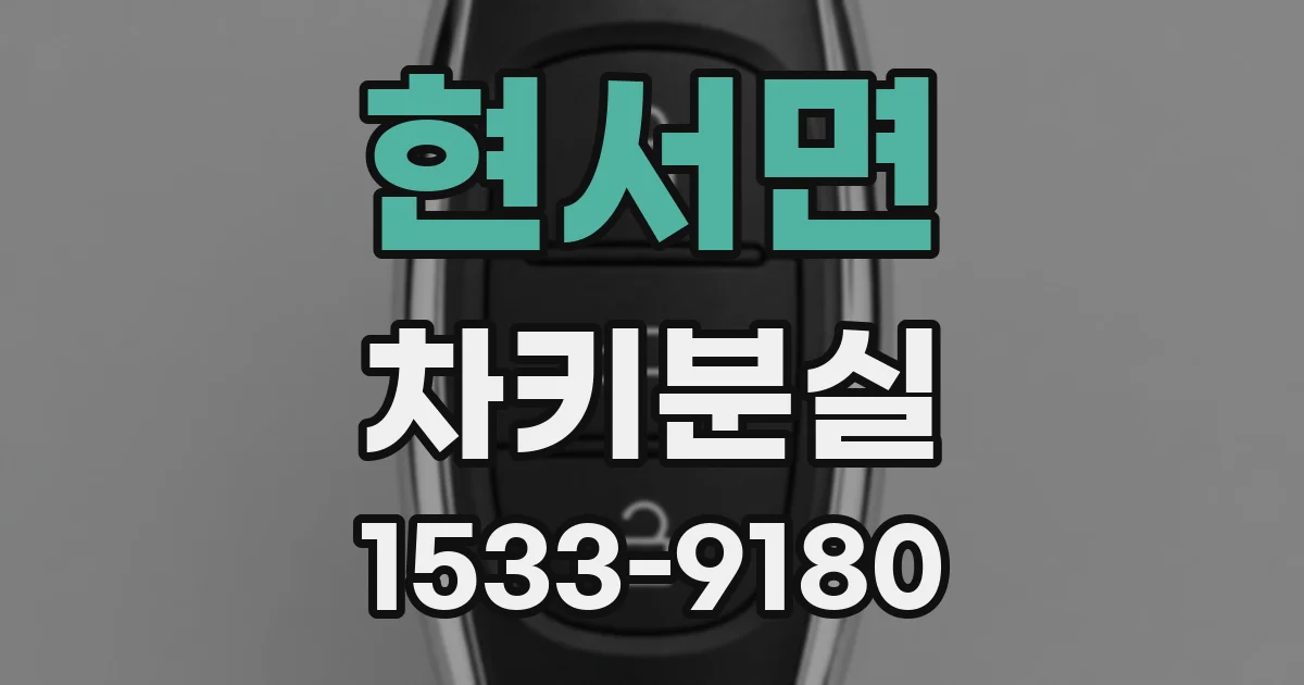 현서면 차키분실