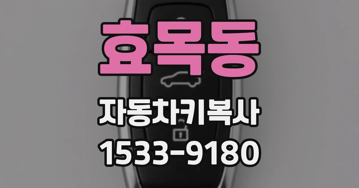 효목동 자동차키복사