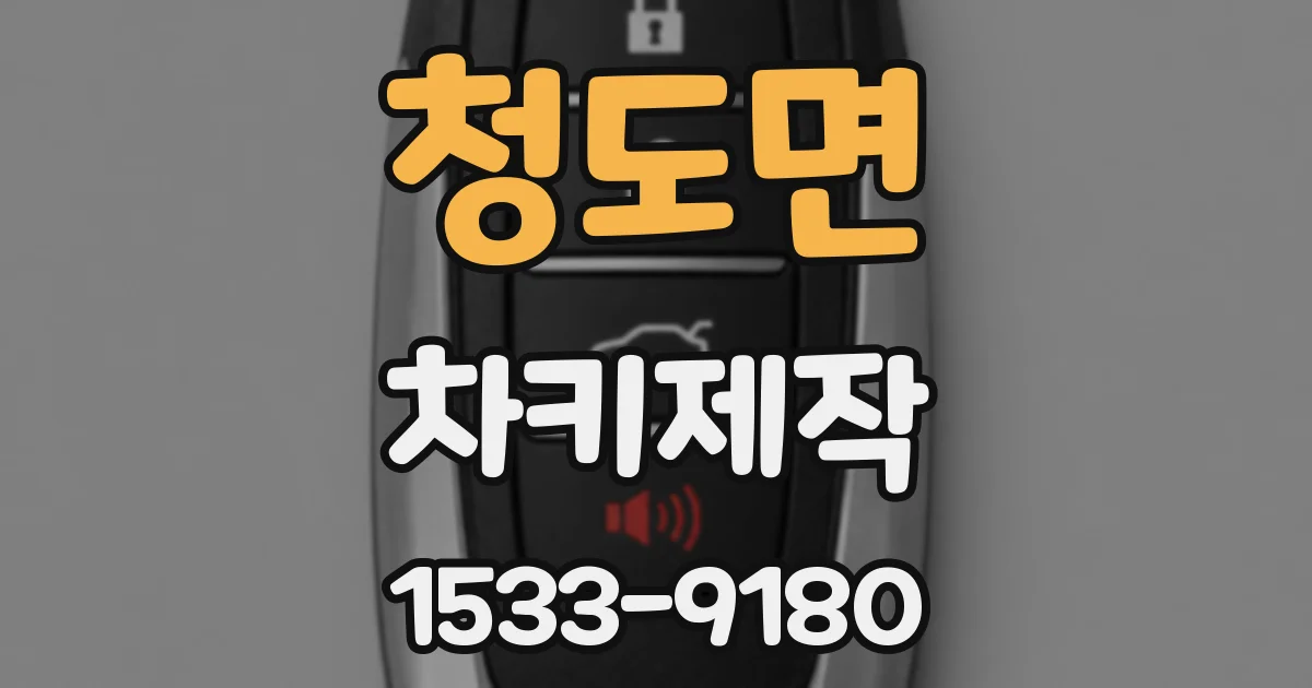 청도면 차키제작