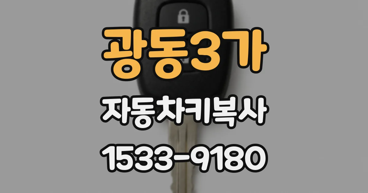 광동3가 자동차키복사