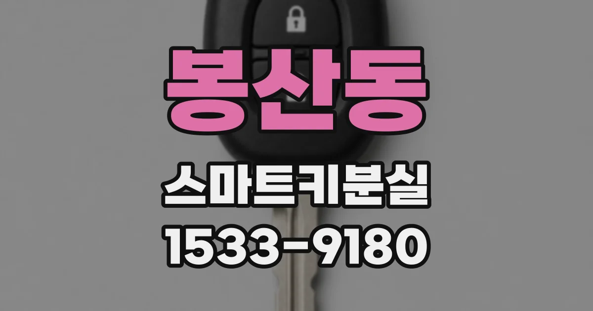 봉산동 스마트키분실