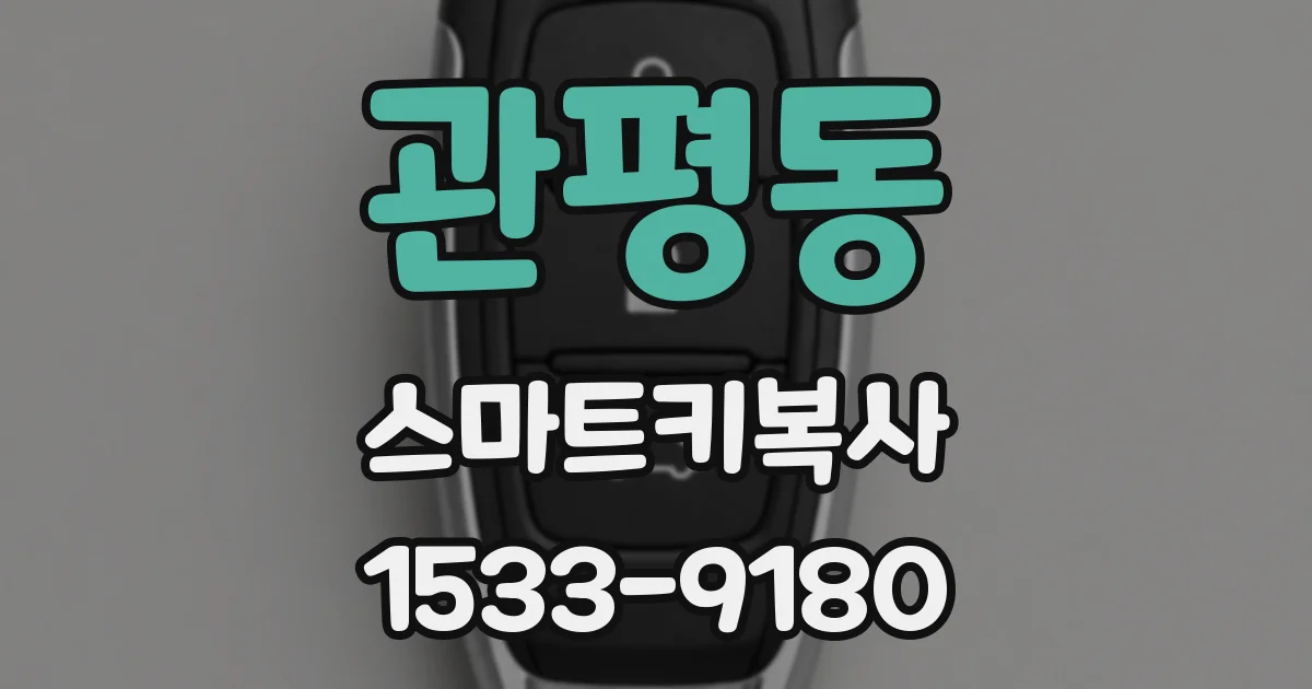 관평동 스마트키복사