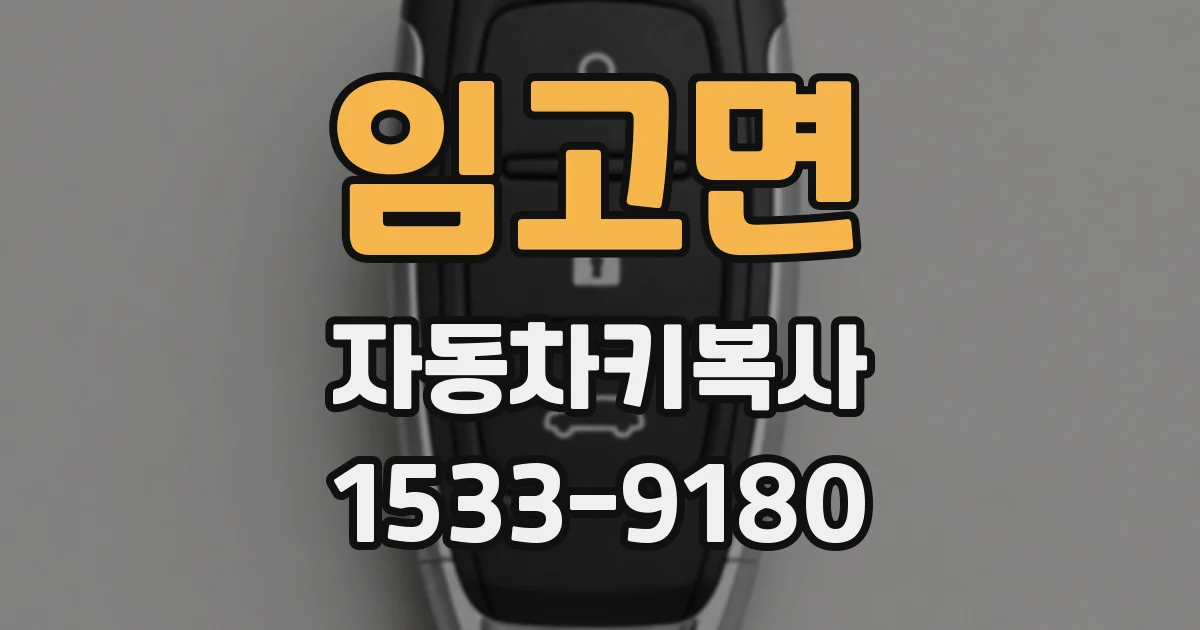 임고면 자동차키복사
