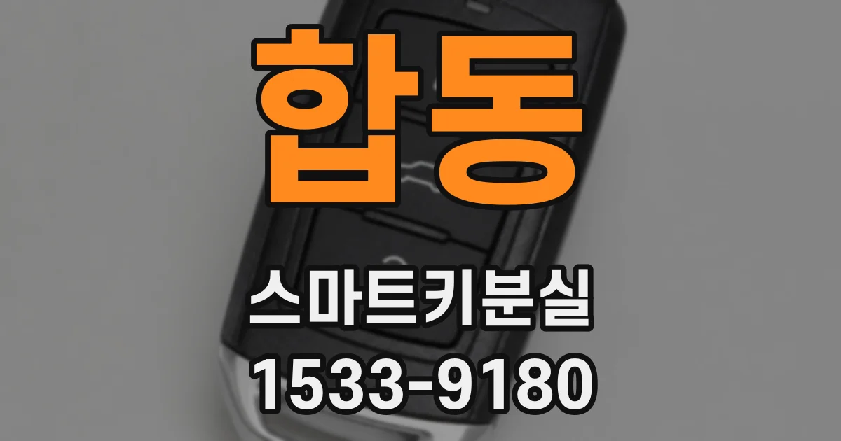 합동 스마트키분실