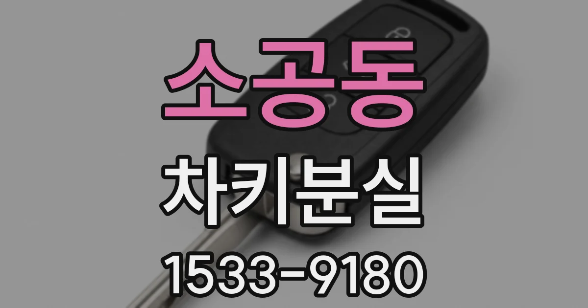 소공동 차키분실