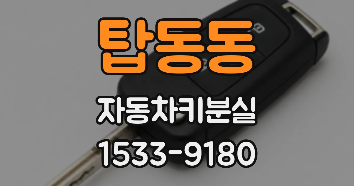 탑동동 자동차키분실