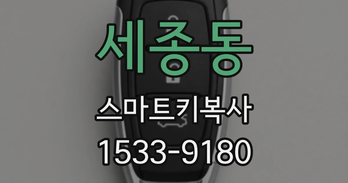 세종동 스마트키복사