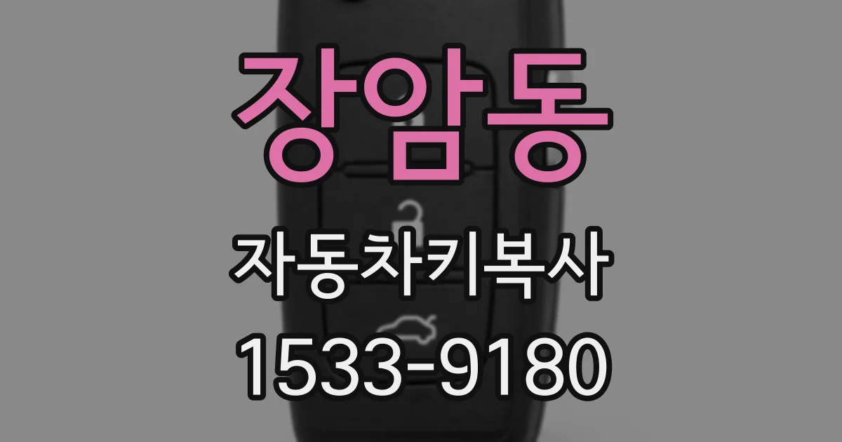 장암동 자동차키복사