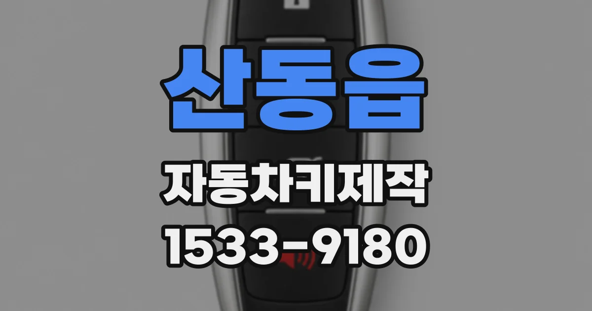 산동읍 자동차키제작