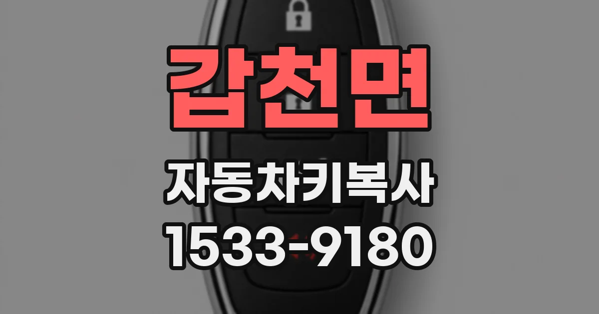 갑천면 자동차키복사