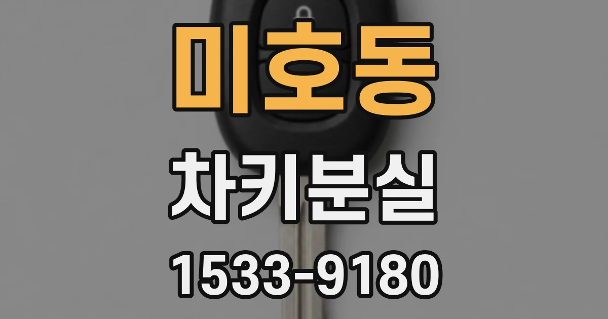 미호동 차키분실
