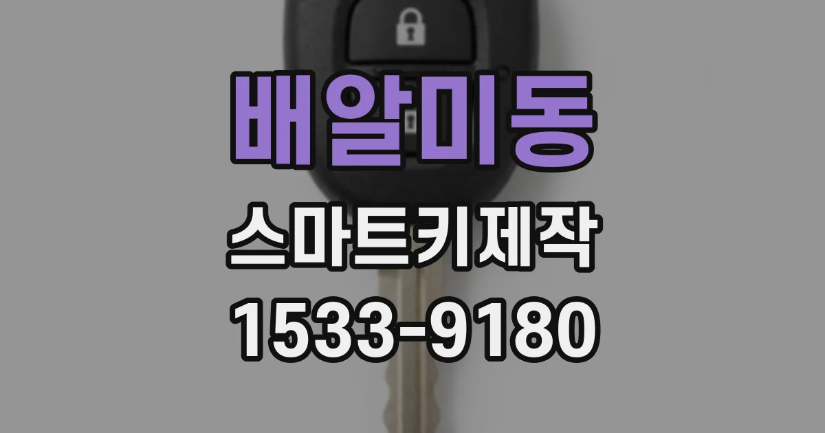 배알미동 스마트키제작