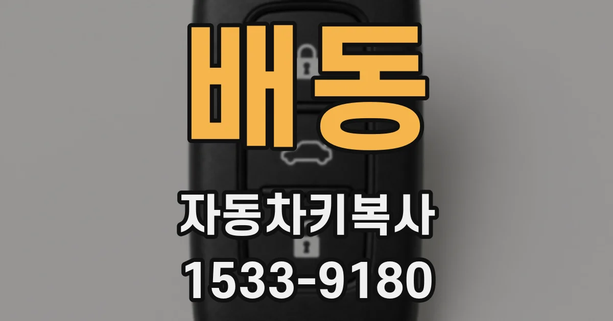 배동 자동차키복사