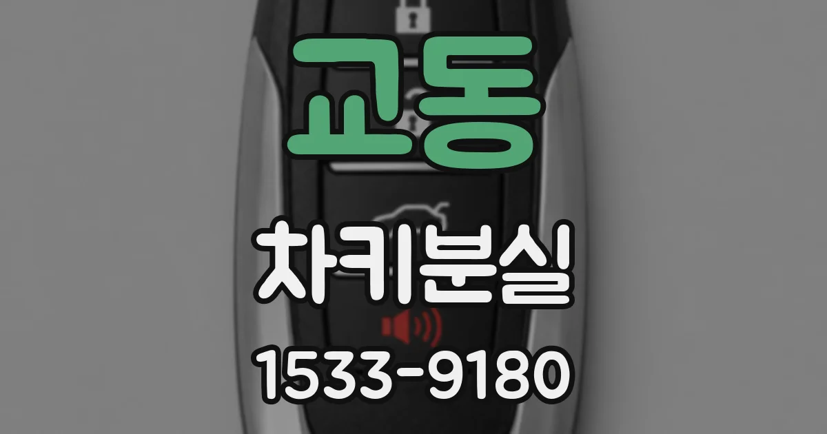 교동 차키분실