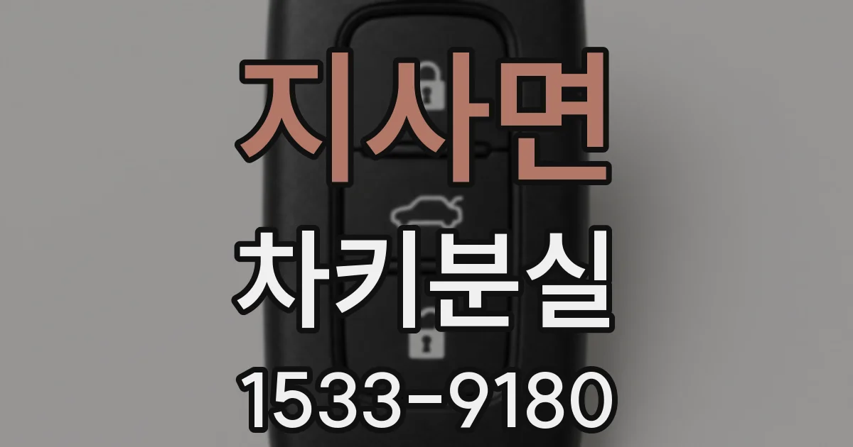 지사면 차키분실