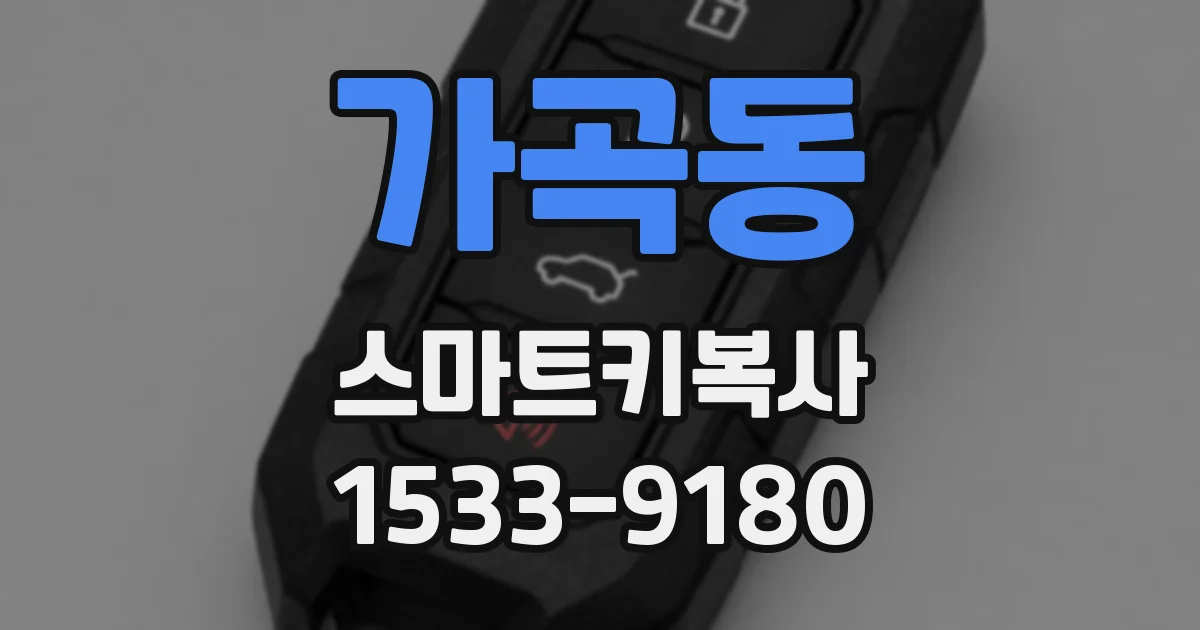 가곡동 스마트키복사