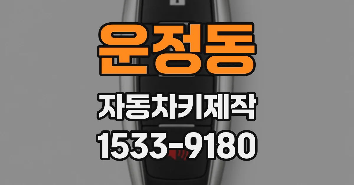 운정동 자동차키제작