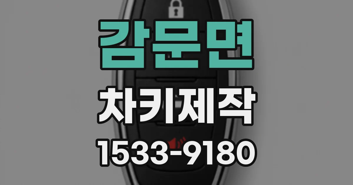 감문면 차키제작