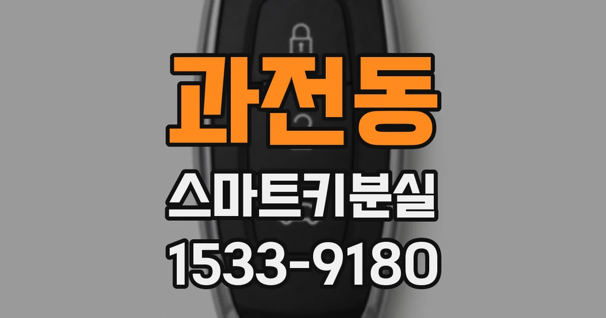 과전동 스마트키분실