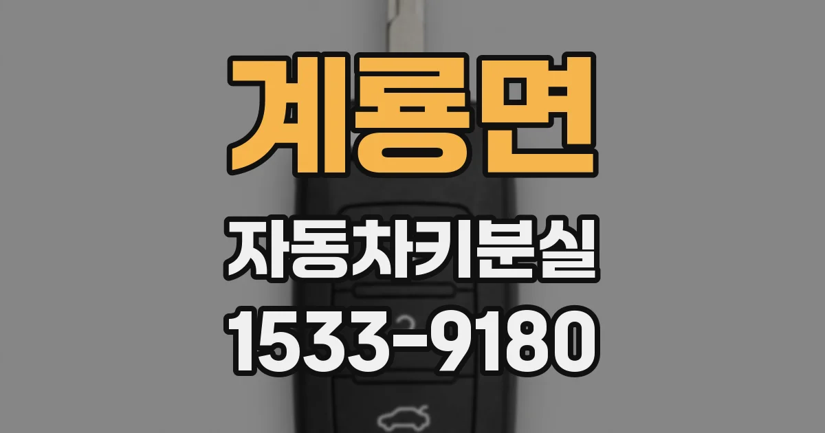 계룡면 자동차키분실