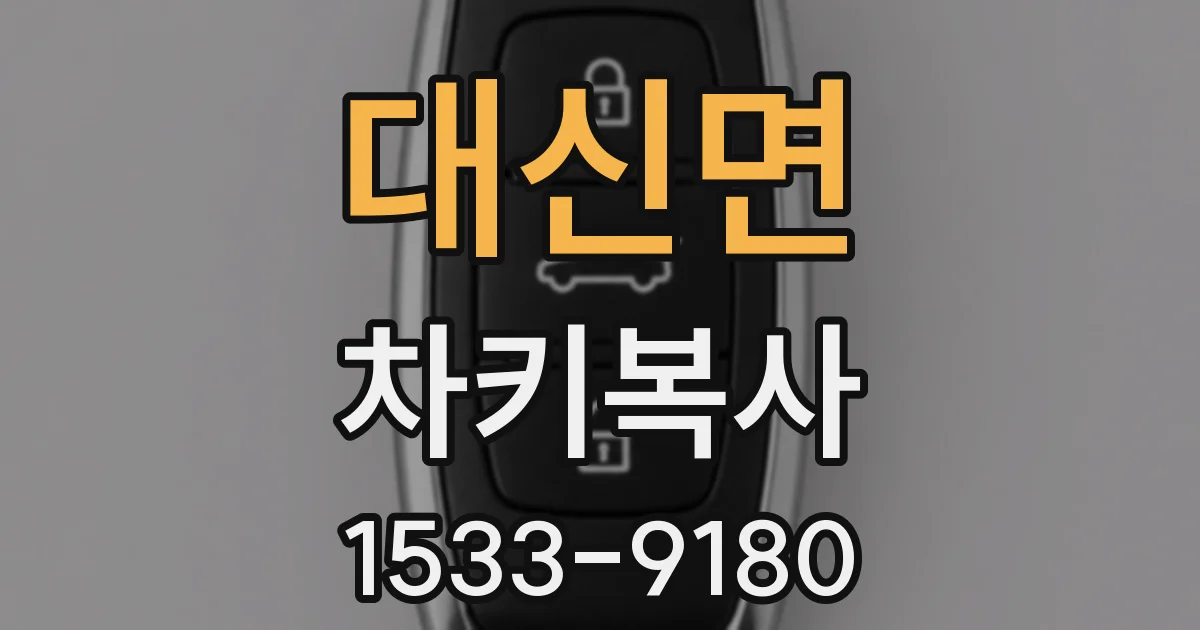 대신면 차키복사