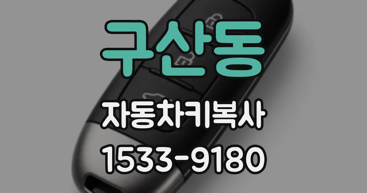 구산동 자동차키복사
