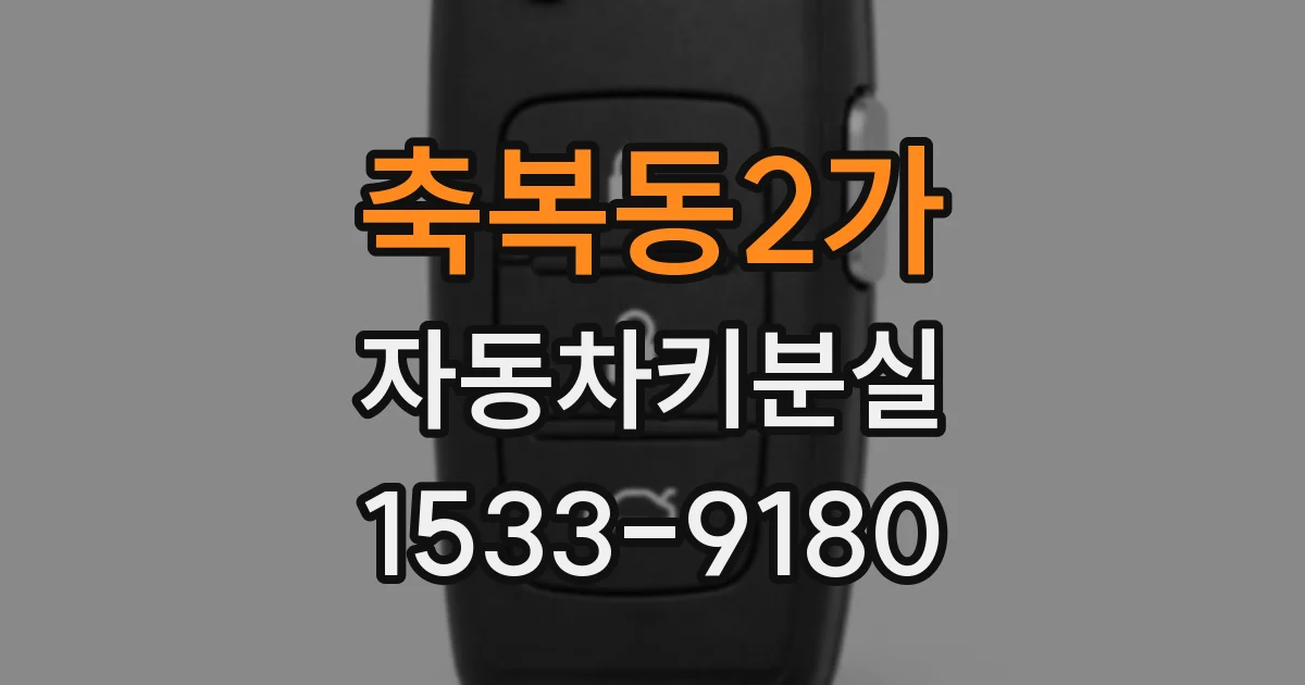 축복동2가 자동차키분실