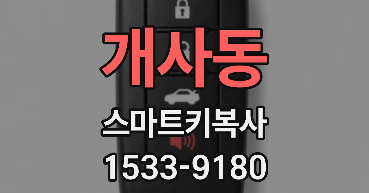 개사동 스마트키복사